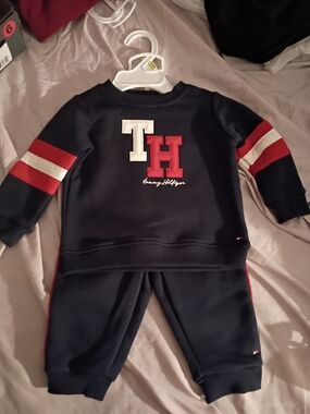 Tommy Hilfiger Navy Set with Red and White TH Logo